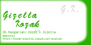 gizella kozak business card